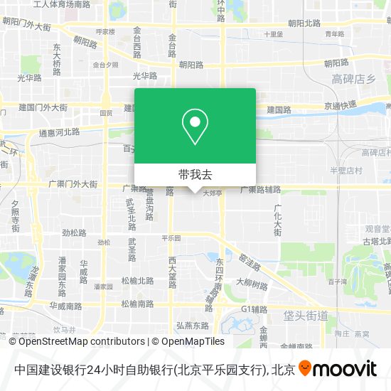 中国建设银行24小时自助银行(北京平乐园支行)地图
