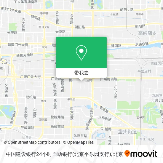 中国建设银行24小时自助银行(北京平乐园支行)地图