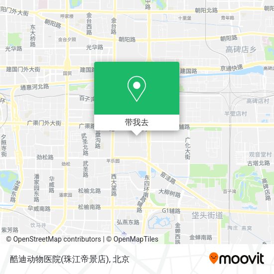 酷迪动物医院(珠江帝景店)地图