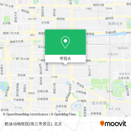 酷迪动物医院(珠江帝景店)地图