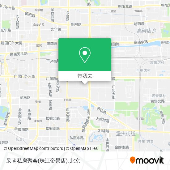 呆萌私房聚会(珠江帝景店)地图