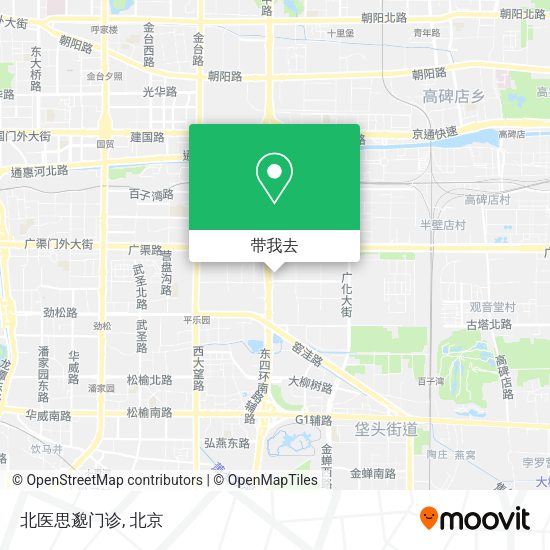 北医思邈门诊地图