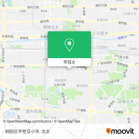 朝阳区半壁店小学地图