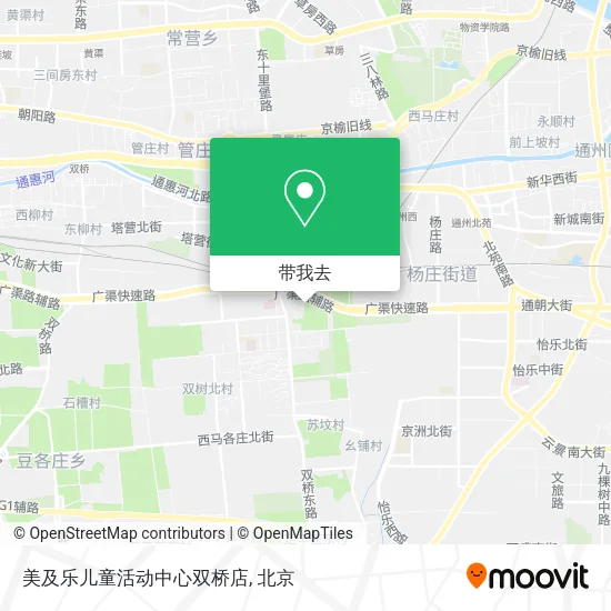 美及乐儿童活动中心双桥店地图