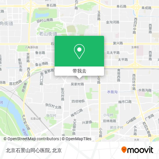 北京石景山同心医院地图