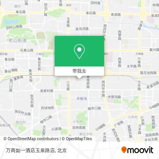 万商如一酒店玉泉路店地图