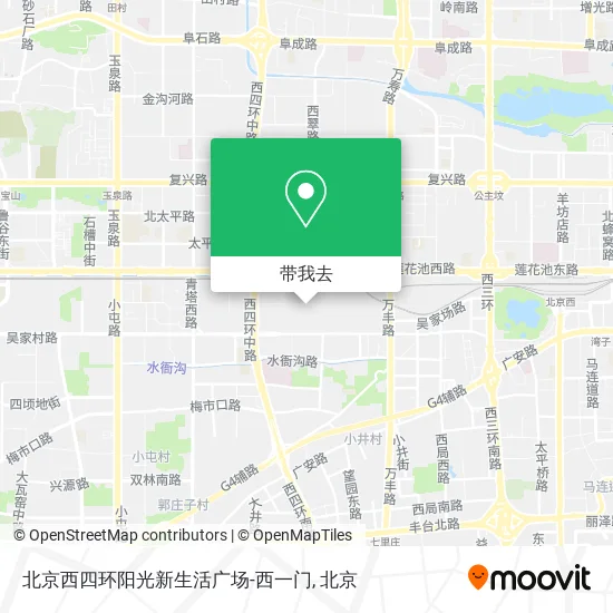 北京西四环阳光新生活广场-西一门地图
