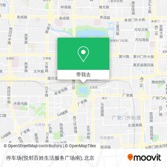 停车场(悦邻百姓生活服务广场南)地图