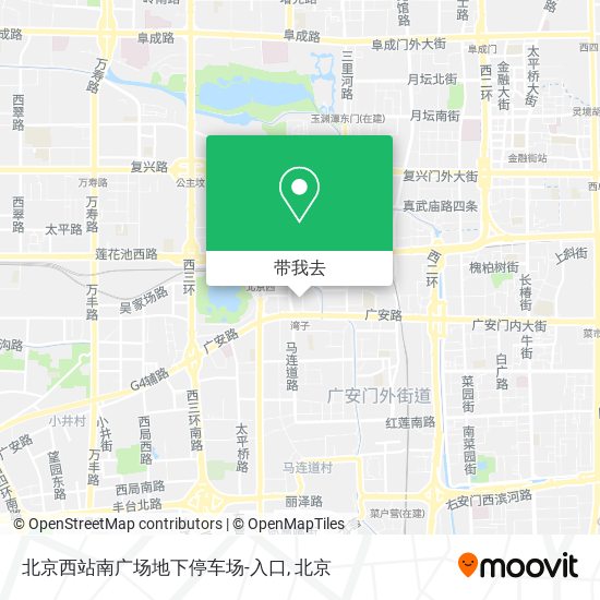 北京西站南广场地下停车场-入口地图