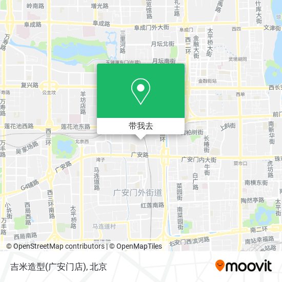 吉米造型(广安门店)地图