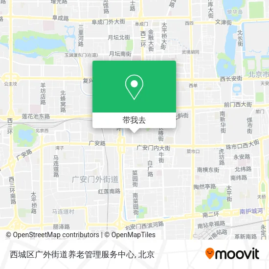西城区广外街道养老管理服务中心地图