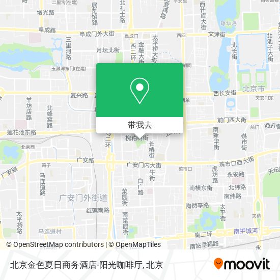 北京金色夏日商务酒店-阳光咖啡厅地图
