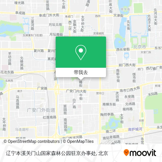 辽宁本溪关门山国家森林公园驻京办事处地图