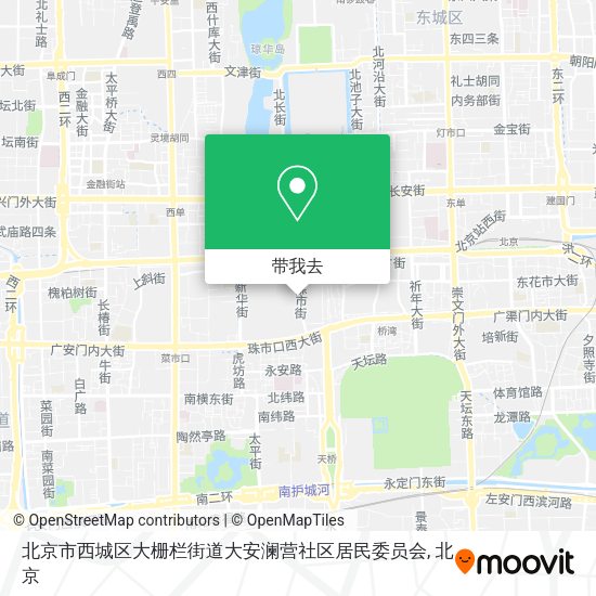 北京市西城区大栅栏街道大安澜营社区居民委员会地图