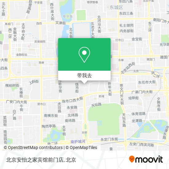 北京安怡之家宾馆前门店地图