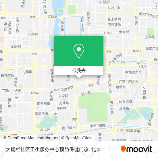 大栅栏社区卫生服务中心预防保健门诊地图