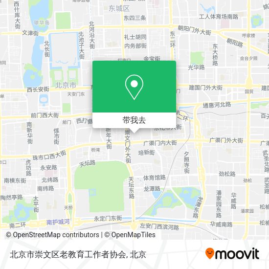 北京市崇文区老教育工作者协会地图