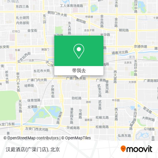 汉庭酒店(广渠门店)地图