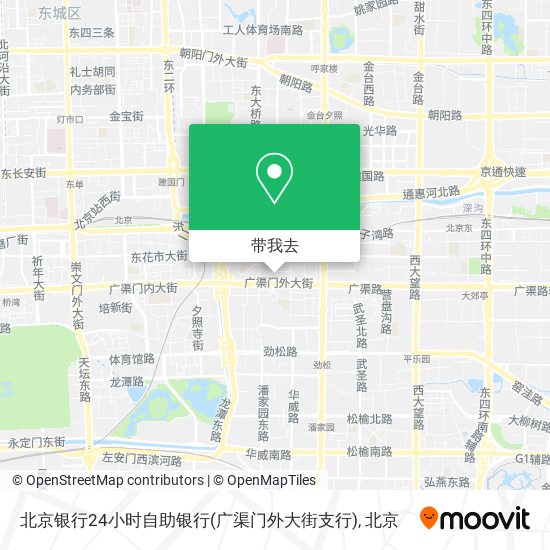 北京银行24小时自助银行(广渠门外大街支行)地图