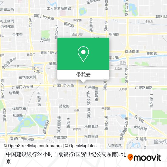 中国建设银行24小时自助银行(国贸世纪公寓东南)地图