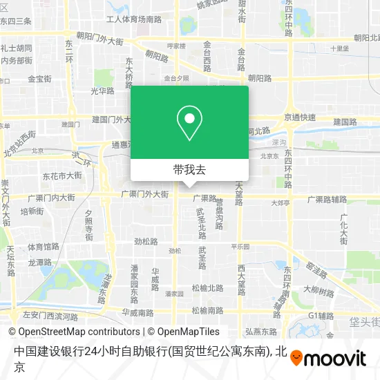 中国建设银行24小时自助银行(国贸世纪公寓东南)地图
