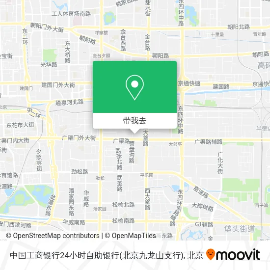 中国工商银行24小时自助银行(北京九龙山支行)地图