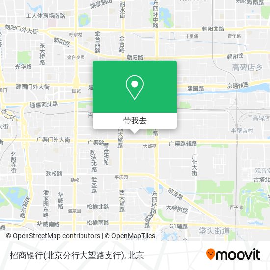 招商银行(北京分行大望路支行)地图