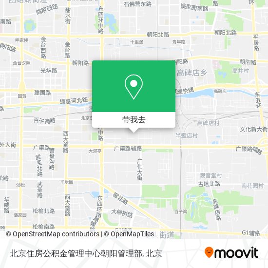 北京住房公积金管理中心朝阳管理部地图