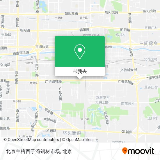 北京兰格百子湾钢材市场地图