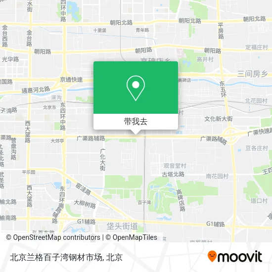 北京兰格百子湾钢材市场地图