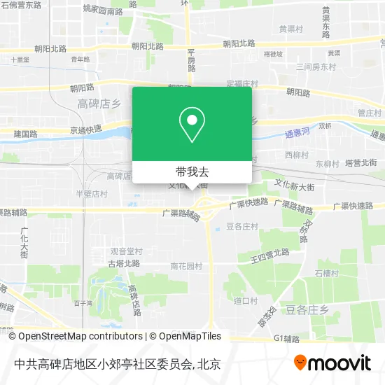 中共高碑店地区小郊亭社区委员会地图