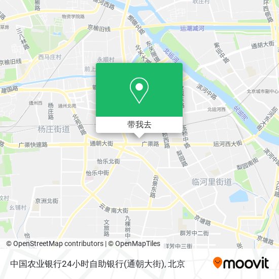 中国农业银行24小时自助银行(通朝大街)地图