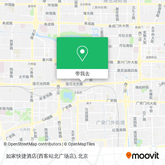 如家快捷酒店(西客站北广场店)地图