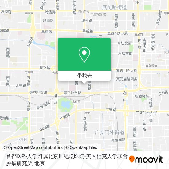 首都医科大学附属北京世纪坛医院-美国杜克大学联合肿瘤研究所地图