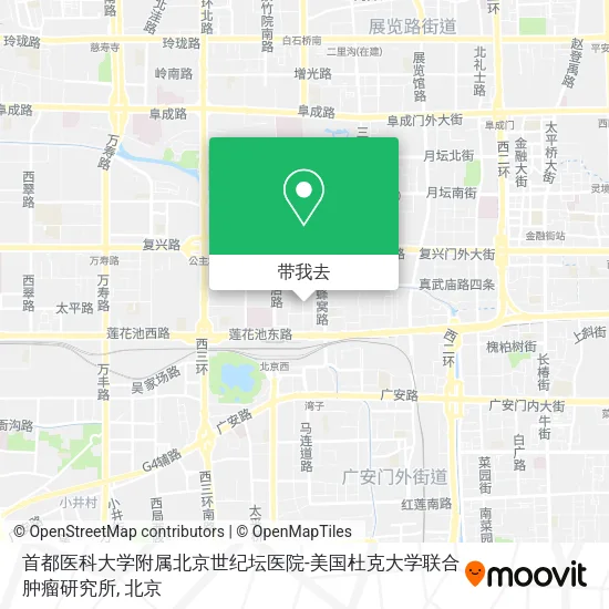 首都医科大学附属北京世纪坛医院-美国杜克大学联合肿瘤研究所地图