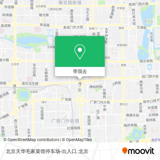 北京天华毛家菜馆停车场-出入口地图