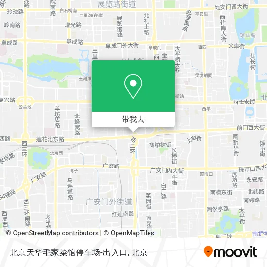 北京天华毛家菜馆停车场-出入口地图