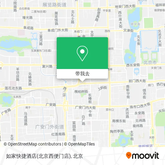 如家快捷酒店(北京西便门店)地图