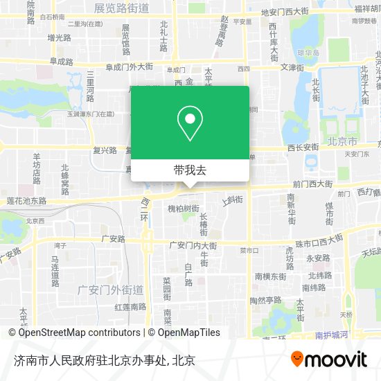 济南市人民政府驻北京办事处地图