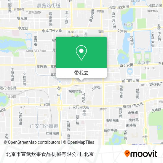 北京市宣武炊事食品机械有限公司地图