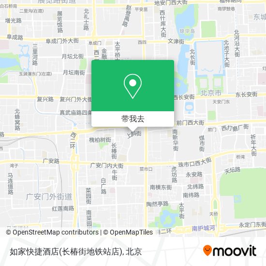 如家快捷酒店(长椿街地铁站店)地图