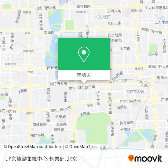 北京旅游集散中心-售票处地图
