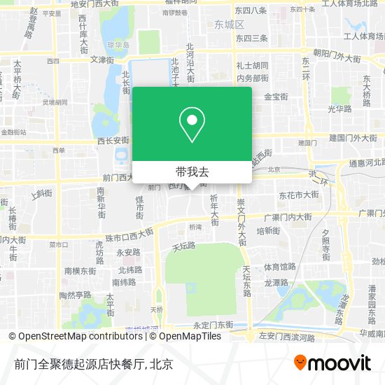 前门全聚德起源店快餐厅地图