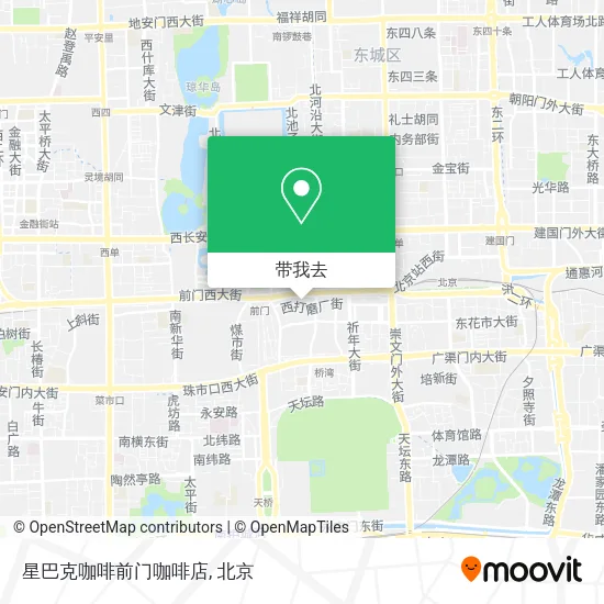星巴克咖啡前门咖啡店地图