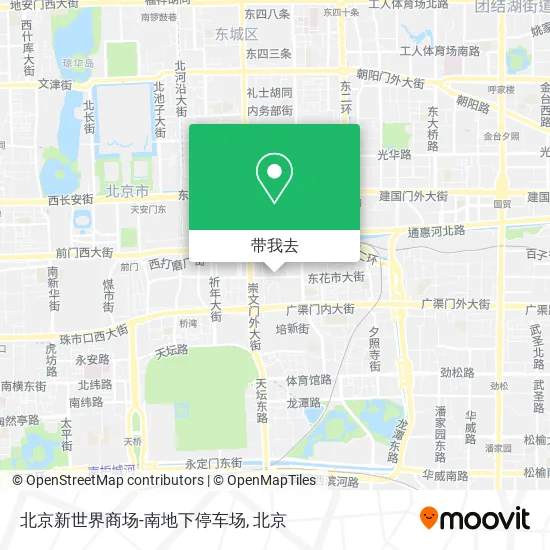 北京新世界商场-南地下停车场地图
