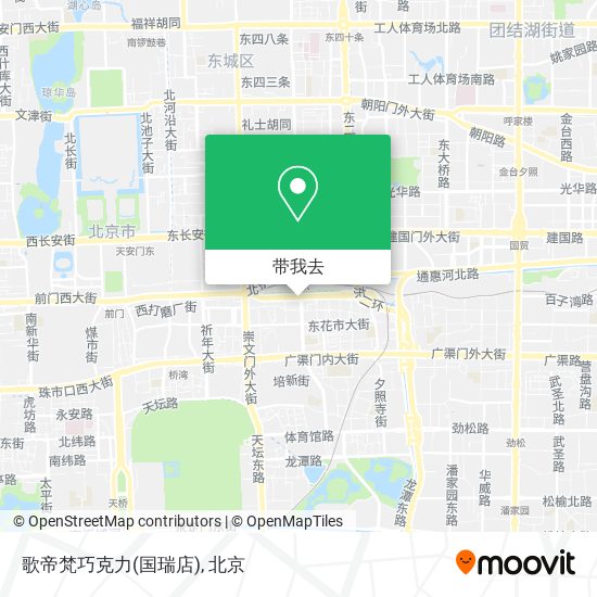 歌帝梵巧克力(国瑞店)地图
