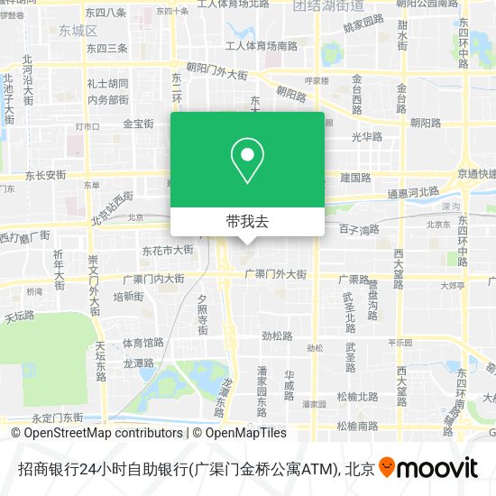 招商银行24小时自助银行(广渠门金桥公寓ATM)地图