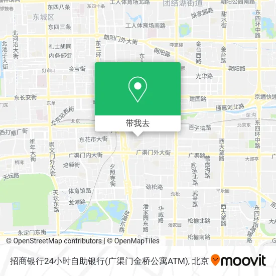 招商银行24小时自助银行(广渠门金桥公寓ATM)地图