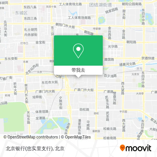 北京银行(忠实里支行)地图