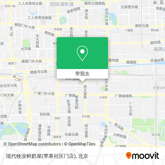 现代牧业鲜奶屋(苹果社区门店)地图